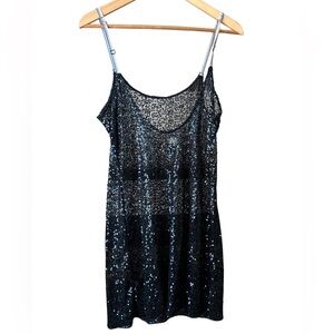 Free People Intimately Blue Sequin Slip Mini Dress